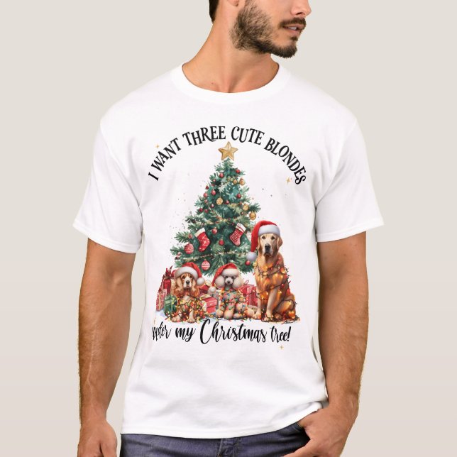 Camiseta A cute dog and puppy lover Christmas design (Frente)