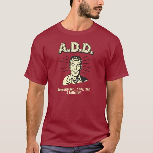 Camiseta A.D.D.: Atenção Defi... Huh? (Frente)