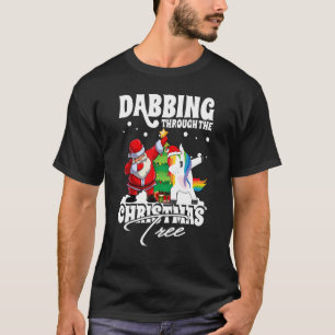 Camiseta A Dabbing Através Da Árvore De Natal Santa Claus U