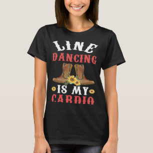 Camiseta A dança da linha é minha dança da linha de música