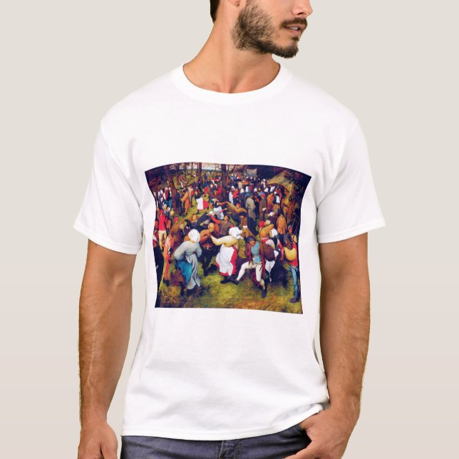 Camiseta A dança do casamento, Pieter Bruegel (Frente)