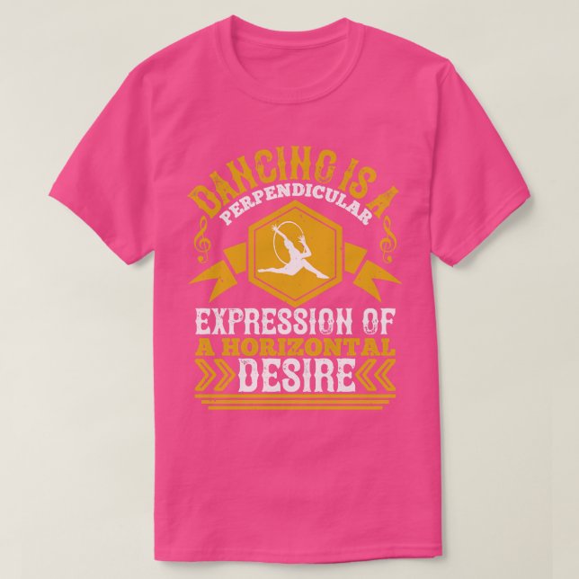 Camiseta A Dança É Uma Expressão Horizontal (Frente do Design)