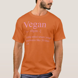 Camiseta A Definição De Vegan É Perguntada Onde Você Obtém