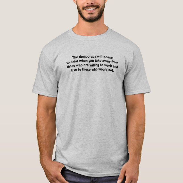 Camiseta A democracia cessará de existir (Frente)