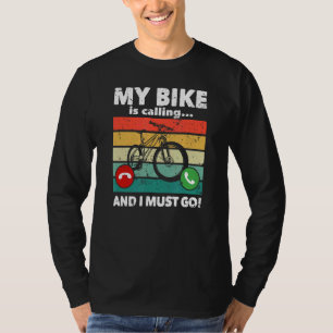 Camiseta A Descida De Montanha Que Minha Bicicleta Está Lig