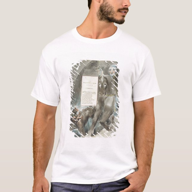 Camiseta A descida de Odin, um ode, 'dos poemas do Th (Frente)