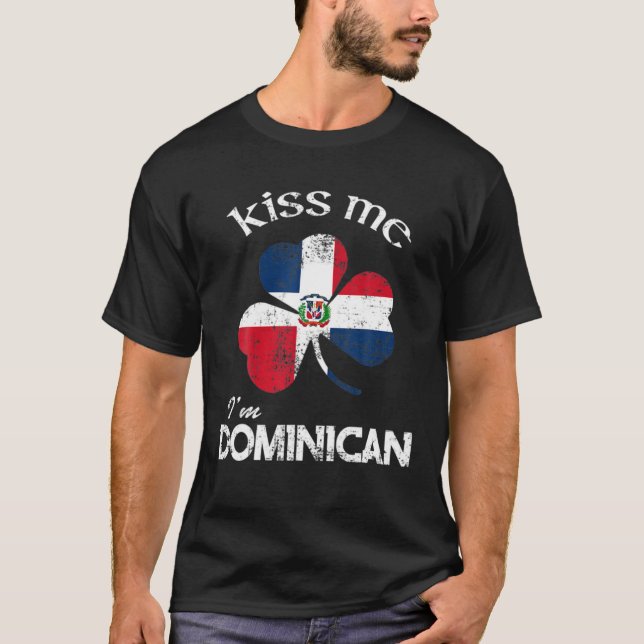 Camiseta A desgraça me beije, sou Rua Dominicana de Shamroc (Frente)