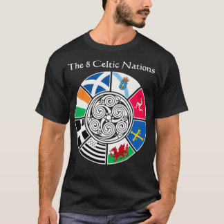 Camiseta A Design de Bandeira das Nações Célticas dos 8 Ant
