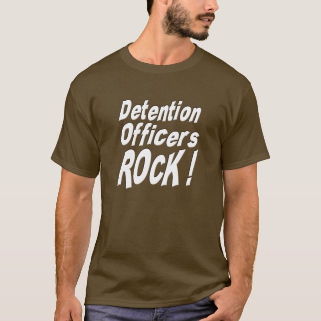 Camiseta A detenção comanda a rocha! T-shirt (Frente)
