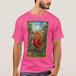 Camiseta A Deusa Rhiannon O Sol Cartão Tarot Pagã Celta