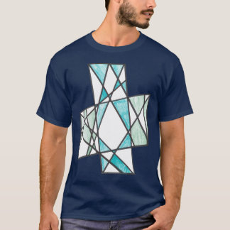 Camiseta A diagonal cruza o t-shirt do motivo