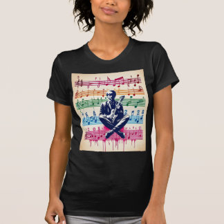 Camiseta a diatonic scale with musical notations