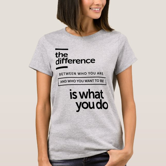 Camiseta A diferença é o que você faz (Frente)