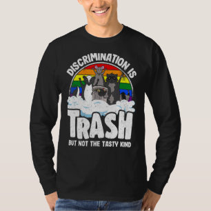 Camiseta A Discriminação É O gambá Orgulho gay de Lixo