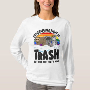 Camiseta A Discriminação É O gambá Orgulho gay de Lixo