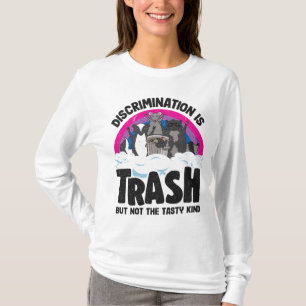 Camiseta A Discriminação É O Traje De Salmão Raccoon Bisexu