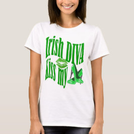 Camiseta A diva irlandesa beija meus calçados