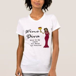 Camiseta A diva "vinho do vinho é meu prêmio para ser