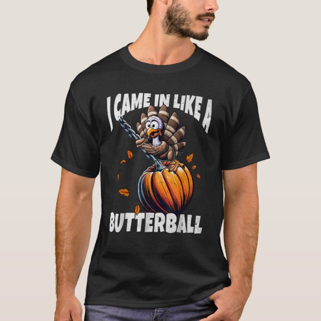 Camiseta A DiversãoVm Veio Como Um Agradável Butterball (Frente)
