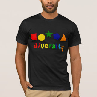 Camiseta A diversidade dá forma ao t-shirt