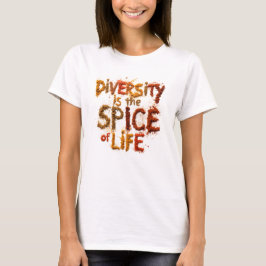 Camiseta A Diversidade é o Tempero da Vida - Espaço Seguro