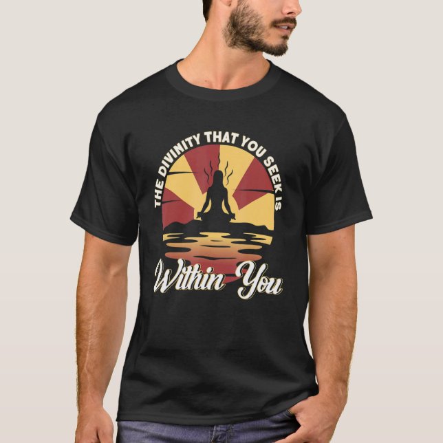 Camiseta A Divindade Está Dentro De Você, Reiki, Mestre 1. (Frente)