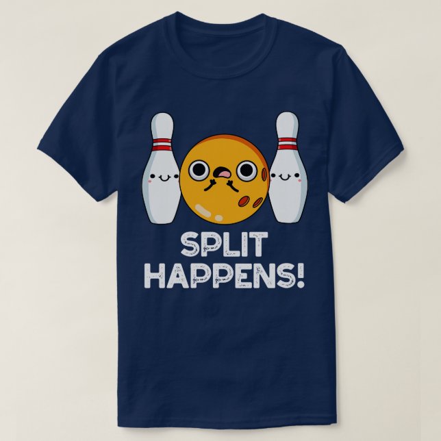 Camiseta A Divisão Acontece Com Boliches Engraçadas (Frente do Design)