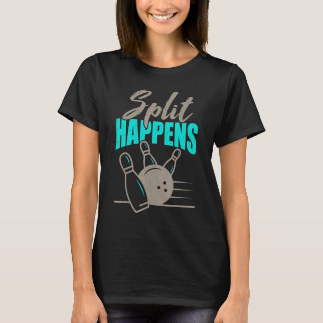 Camiseta A Divisão De boliches Acontece Que Bowler Spare St (Frente)