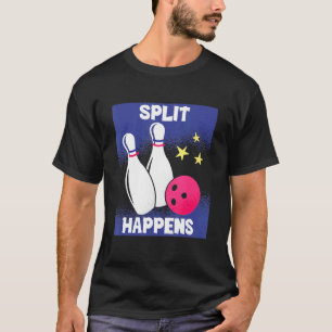 Camiseta A Divisão De boliches Ocorre Na Boliche Sobre A Ro