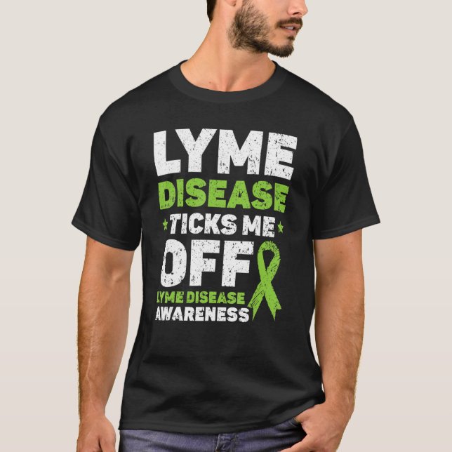 Camiseta A Doença De Lyme Tira-Me Da Consciência Da Doença  (Frente)