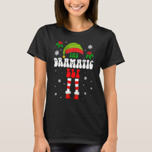 Camiseta A Dramática Família De Natal Elf Correspondendo Ao