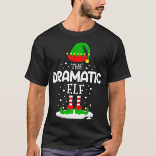 Camiseta A Dramática Família de Natal Elf Correspondendo Fi