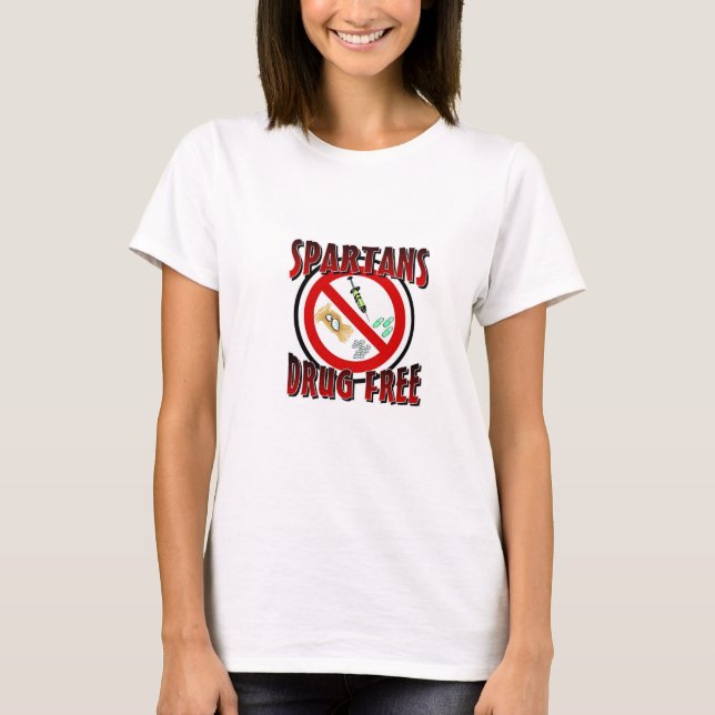 Camiseta a droga livra spartans (Frente)