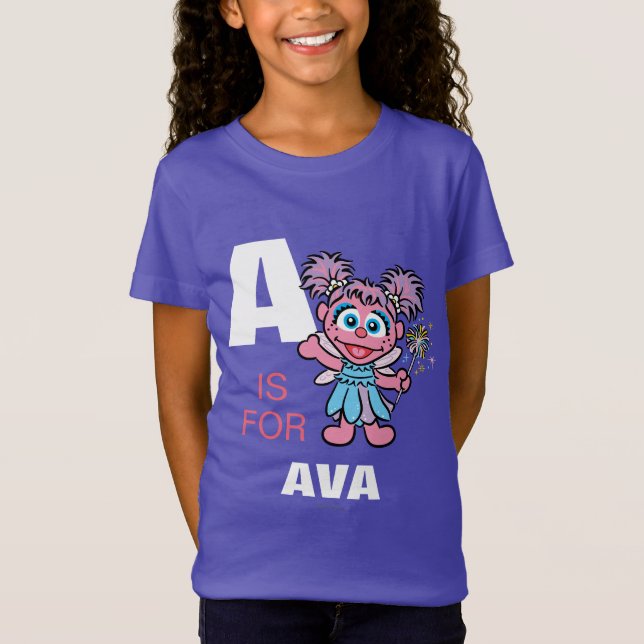 Camiseta A é para Abby Cadabby | Adicione seu nome (Frente)