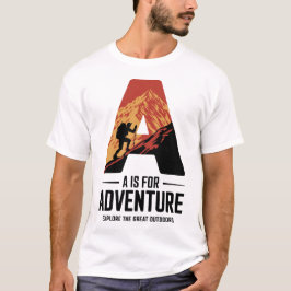 Camiseta A é para Adventure Hiking Mountain Design