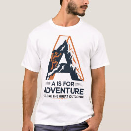 Camiseta A é para Adventure Hiking Mountain Design