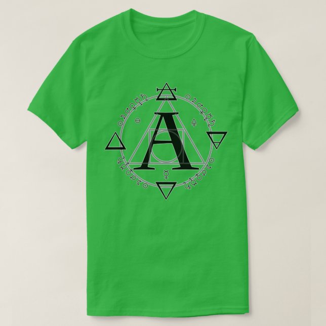Camiseta A é para Alchemy Simple (Frente do Design)