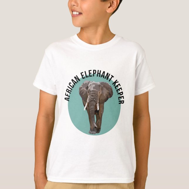 Camiseta A é para o Afro Elephant Keeper (Frente)