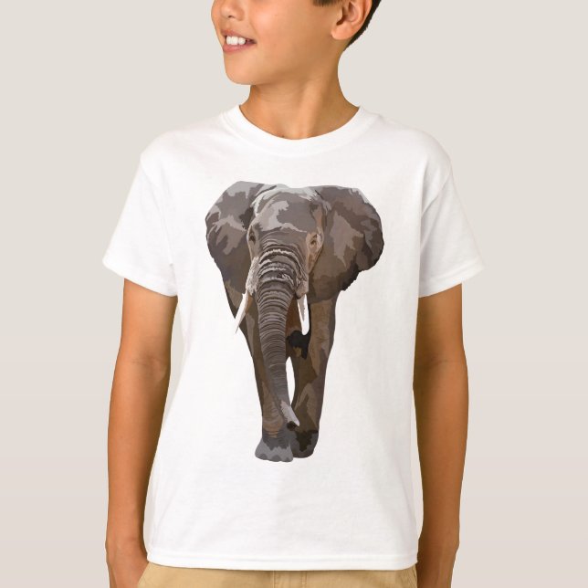 Camiseta A é para o Afro Elephant Keeper (Frente)