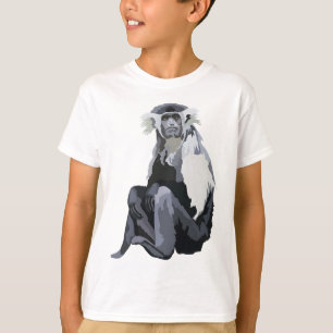 Camiseta A é para o macaco angolano Colobus