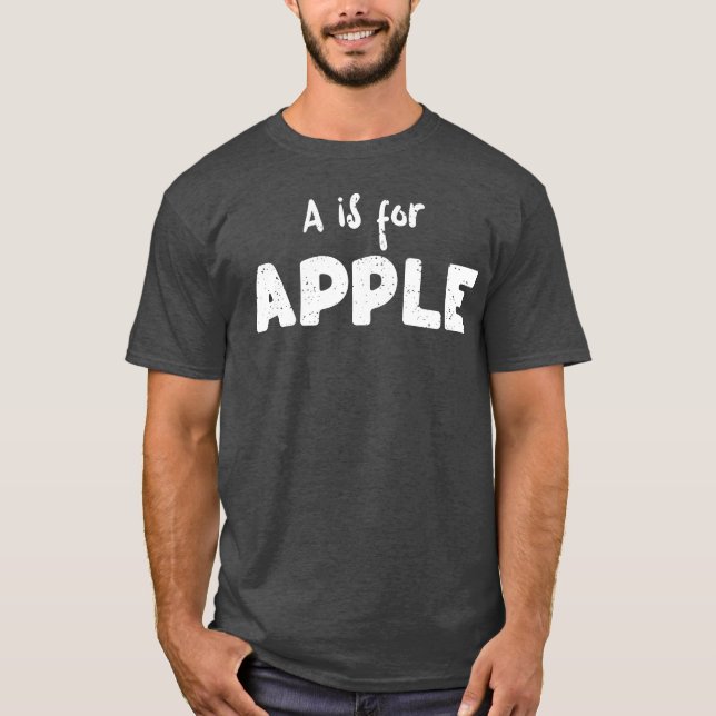 Camiseta A é para Professor de Maçã (Frente)