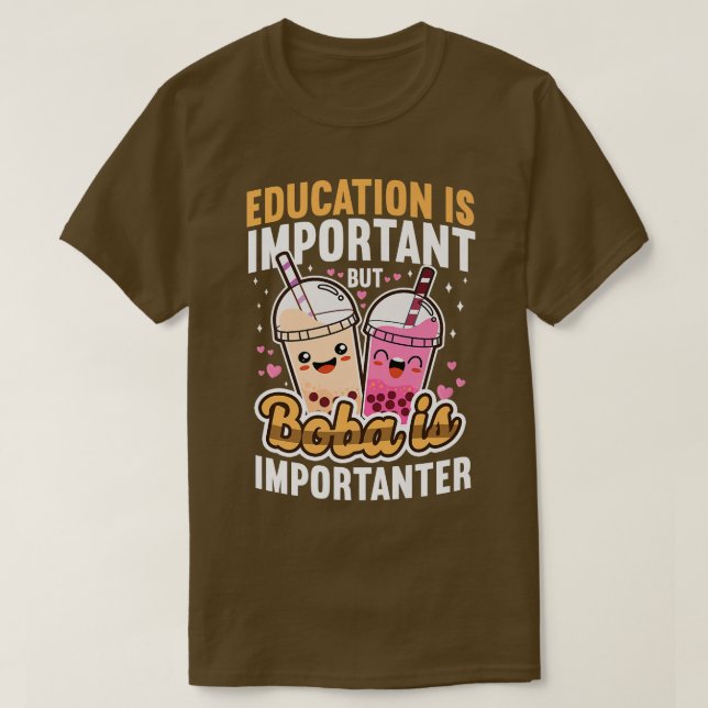 Camiseta A Educação De Bolhas É Importante, Mas Boba É Impo (Frente do Design)