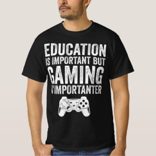 Camiseta A Educação É Importante Mas Jogos É Divertido