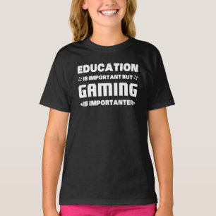 Camiseta A Educação É Importante Mas Jogos São Mais Importa