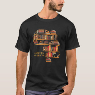 Camiseta A educação na África é biblioteca da liberdade