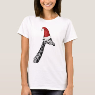Camiseta A elegância do girafa do Natal