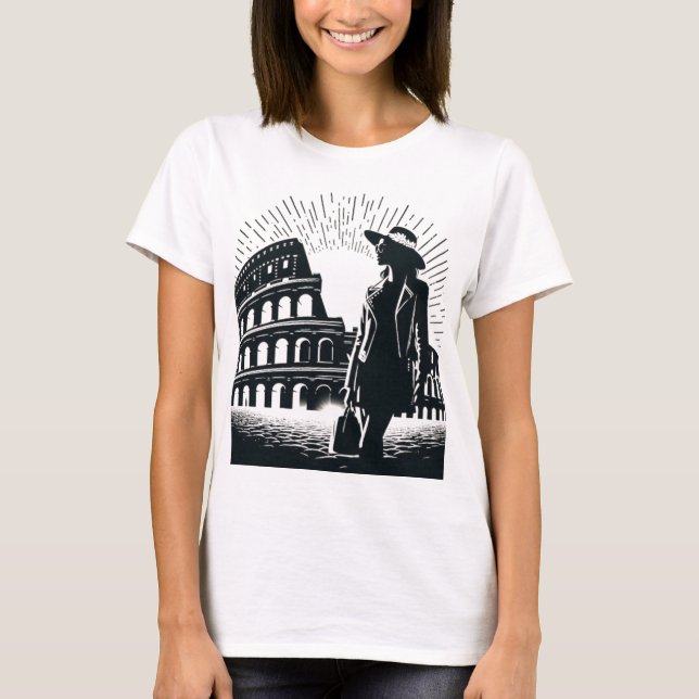 Camiseta A Elegância Moderna Conhece a Roma Antiga: O Colós (Frente)