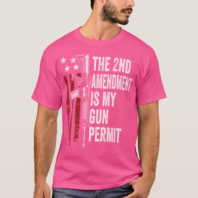Camiseta A Emenda Do Segundo É A Minha Licença De Arma Engr (Frente)