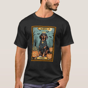 Camiseta A Empress Dachshund Halloween Tarot Card