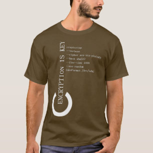 Camiseta A Encriptação Linu É A Linha De Comando Chave